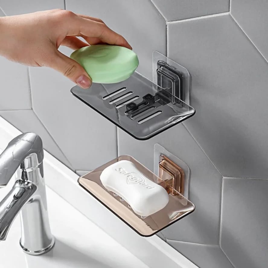 PORTE-SAVON MURAL AUTO-ADHESIF PVC
