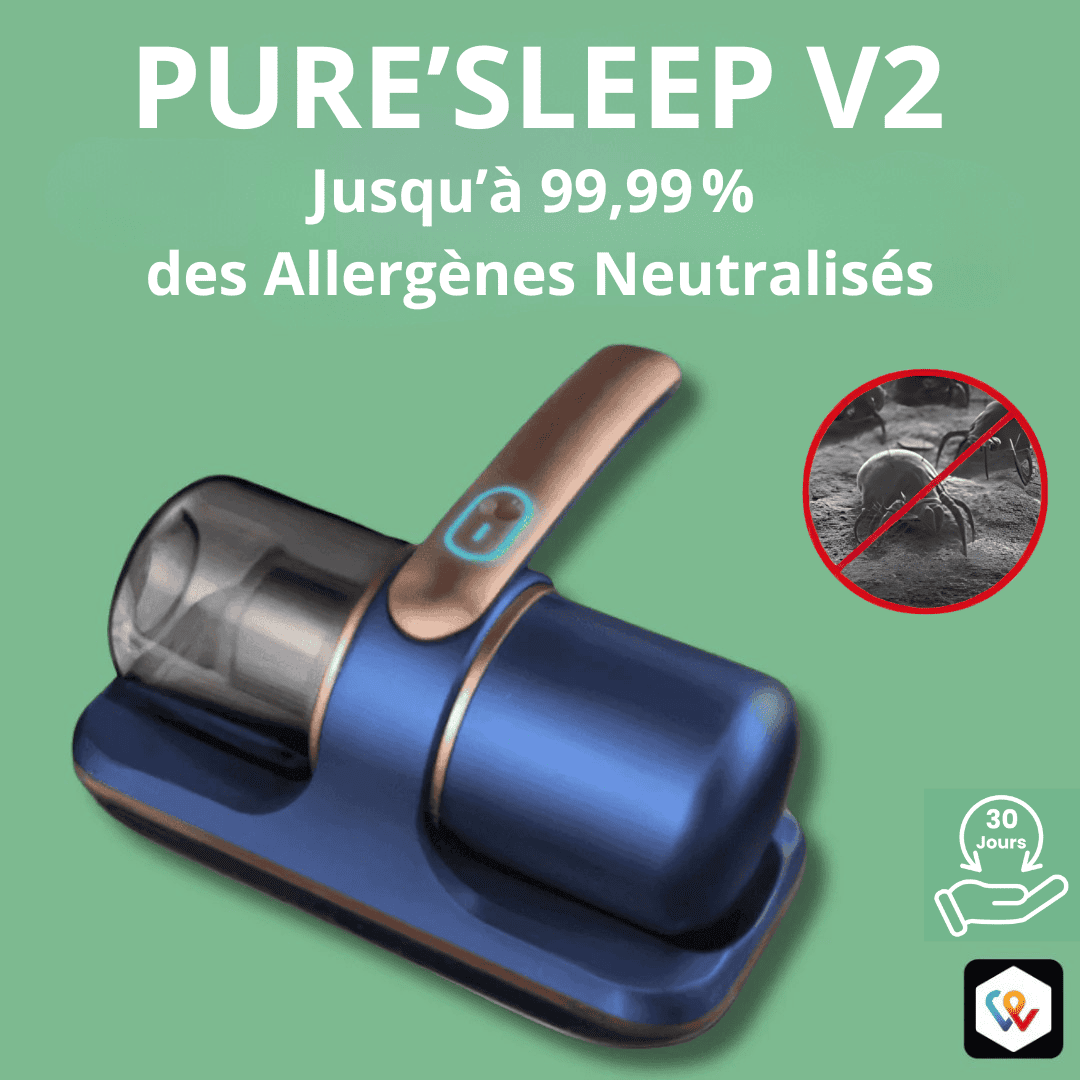 PURE'SLEEP : JUSQU'À 99,99% DES ALLERGÈNES NEUTRALISÉS